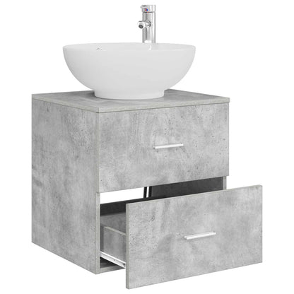 Wandgemonteerde wastafelmeubel Betongrijs 49,5 x 44,5 x 66,5 cm