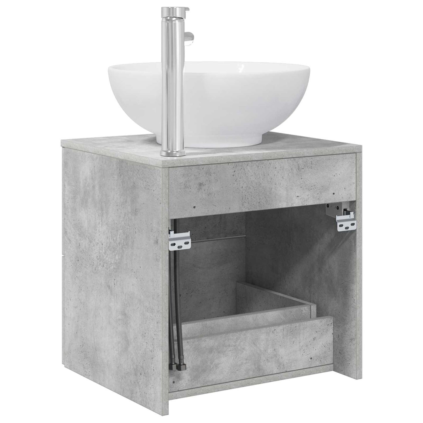 Wandgemonteerde wastafelmeubel Betongrijs 49,5 x 44,5 x 66,5 cm