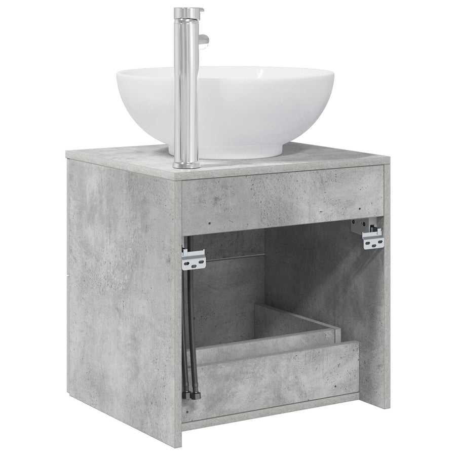Wandgemonteerde wastafelmeubel Betongrijs 49,5 x 44,5 x 66,5 cm