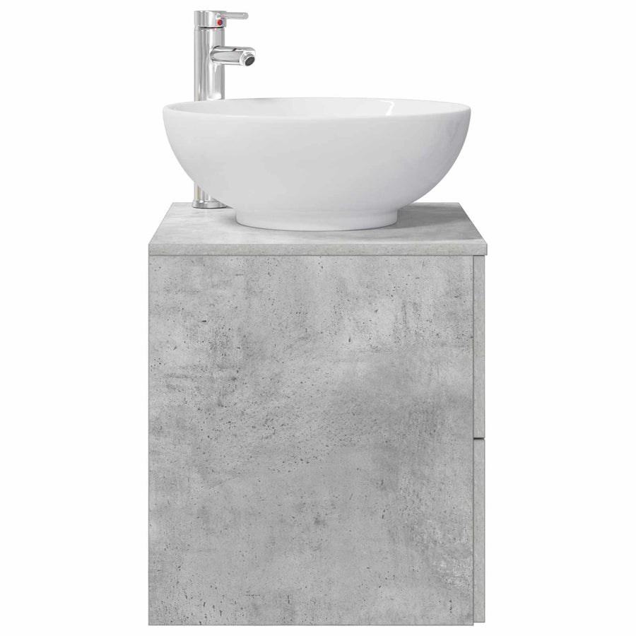 Wandgemonteerde wastafelmeubel Betongrijs 49,5 x 44,5 x 66,5 cm