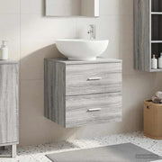 Wastafelmeubel wandmontage grijs 49.5x44.5x66.5 cm