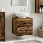 Wastafelmeubel wandmontage 49,5x44,5x66,5 cm oud hout