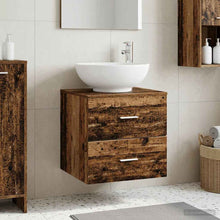 Wandgemonteerde wastafelmeubel Oud hout 49,5 x 44,5 x 66,5 cm