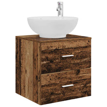 Wandgemonteerde wastafelmeubel Oud hout 49,5 x 44,5 x 66,5 cm