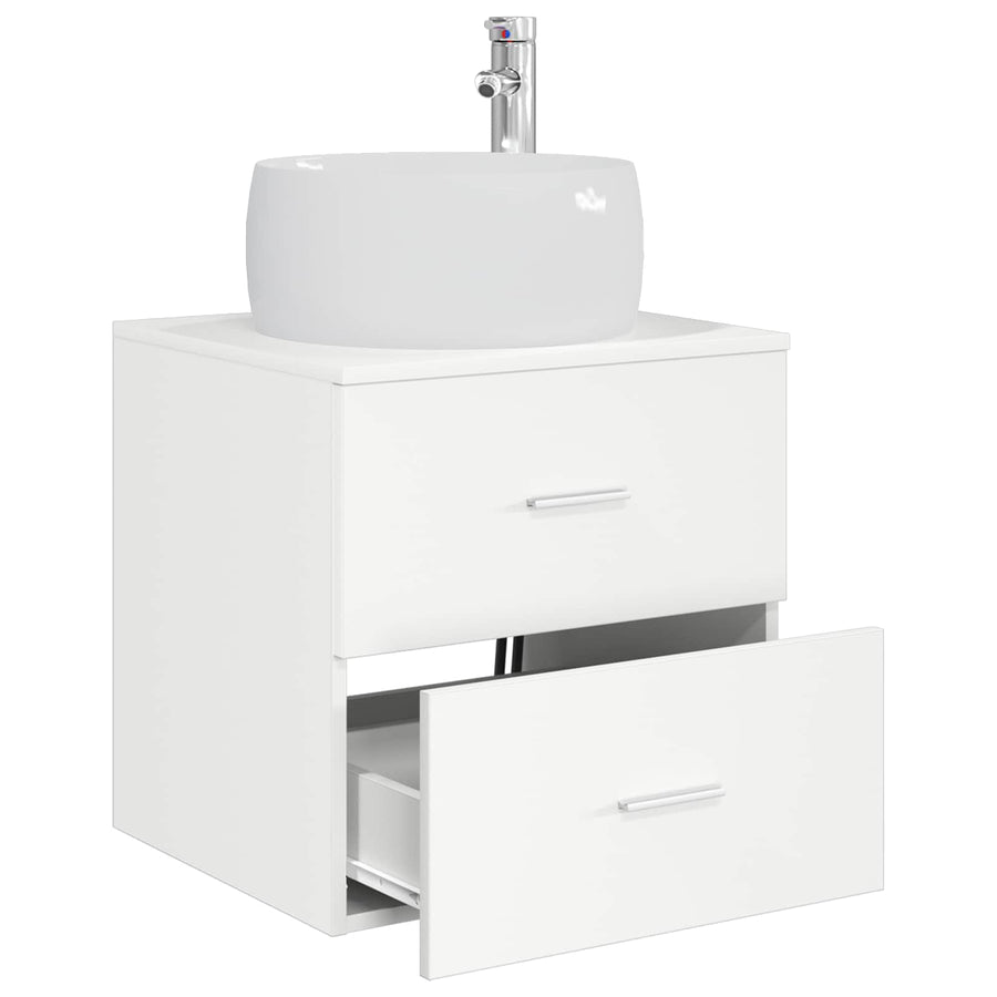 Wandgemonteerde wastafelmeubel Wit 49,5 x 44,5 x 66 cm