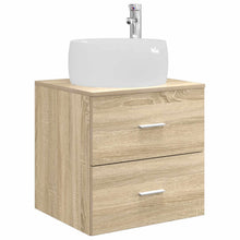 Wandgemonteerde wastafelmeubel Sonoma Eiken 49,5 x 44,5 x 66 cm