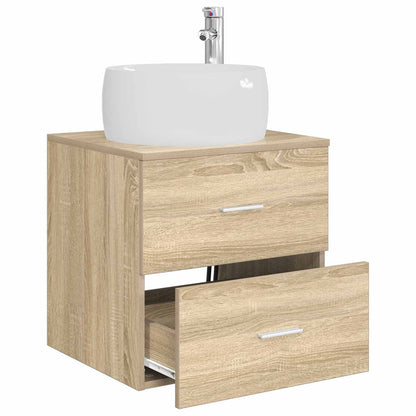 Wandgemonteerde wastafelmeubel Sonoma Eiken 49,5 x 44,5 x 66 cm