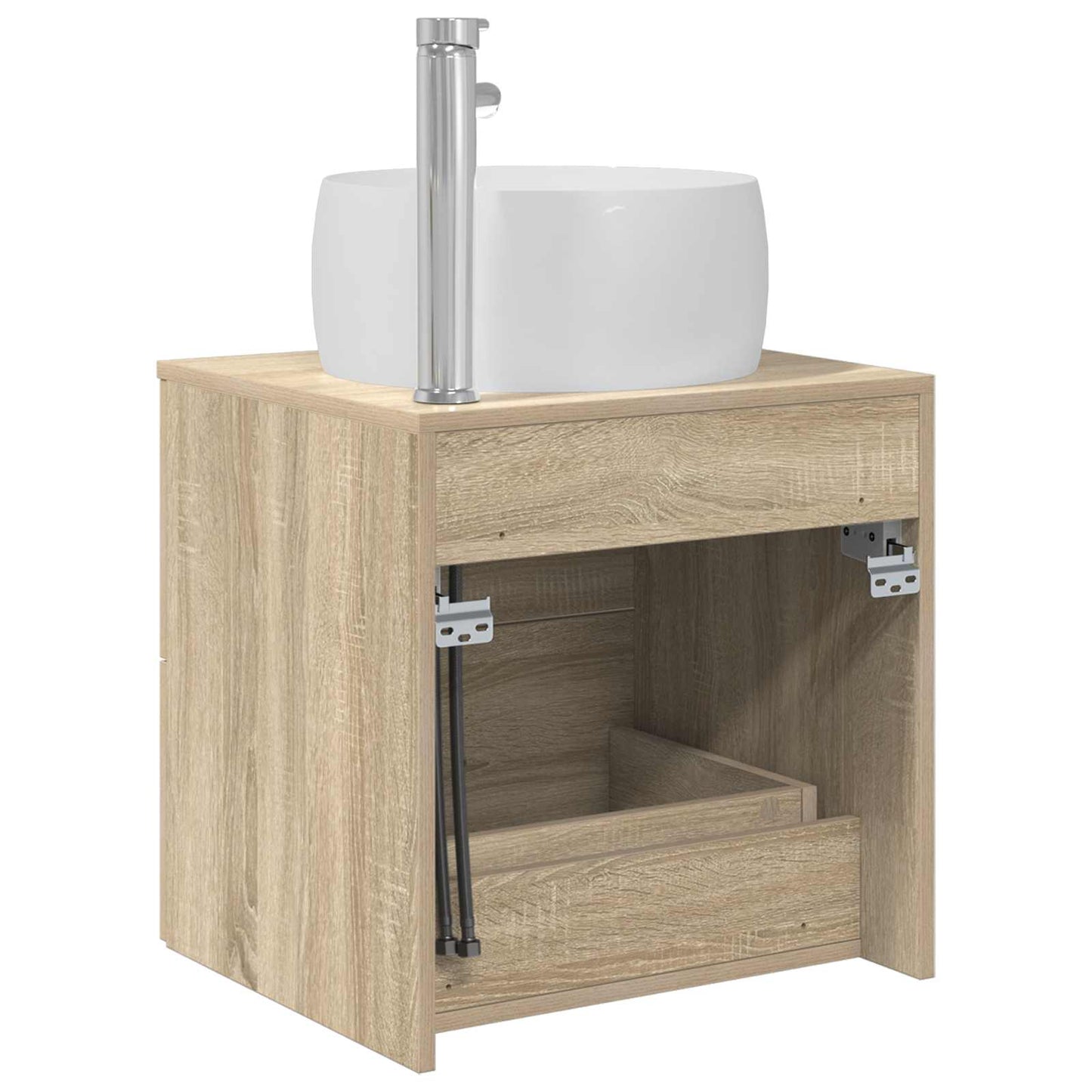Wandgemonteerde wastafelmeubel Sonoma Eiken 49,5 x 44,5 x 66 cm