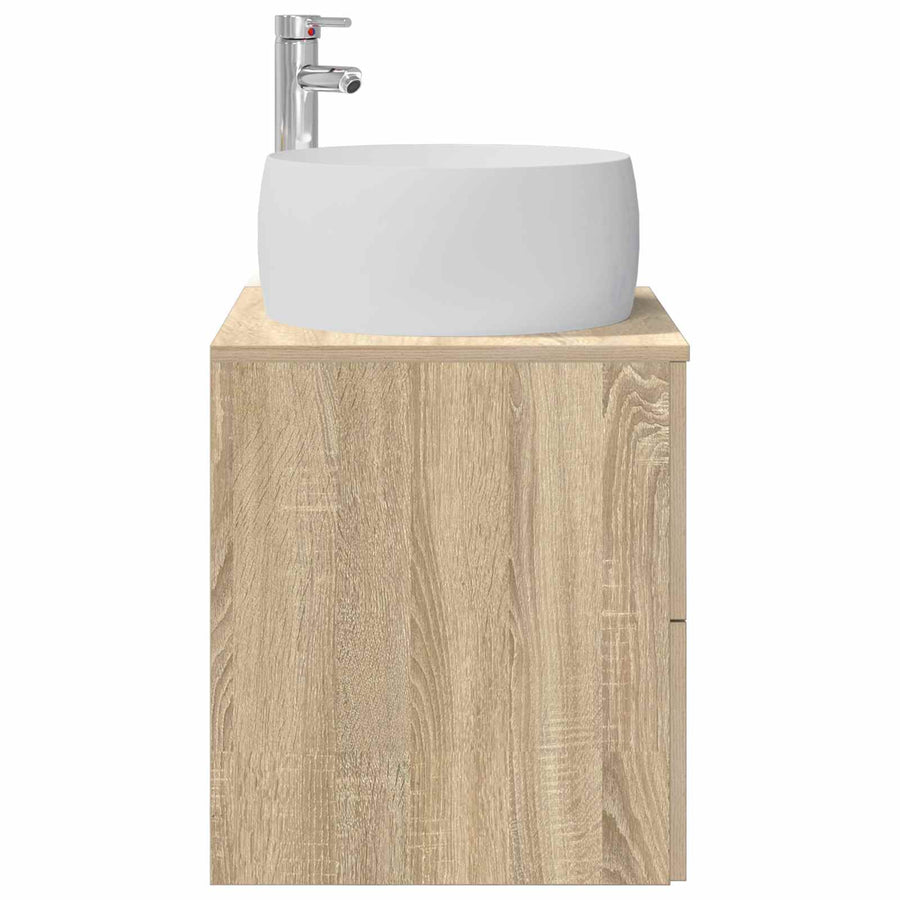 Wandgemonteerde wastafelmeubel Sonoma Eiken 49,5 x 44,5 x 66 cm