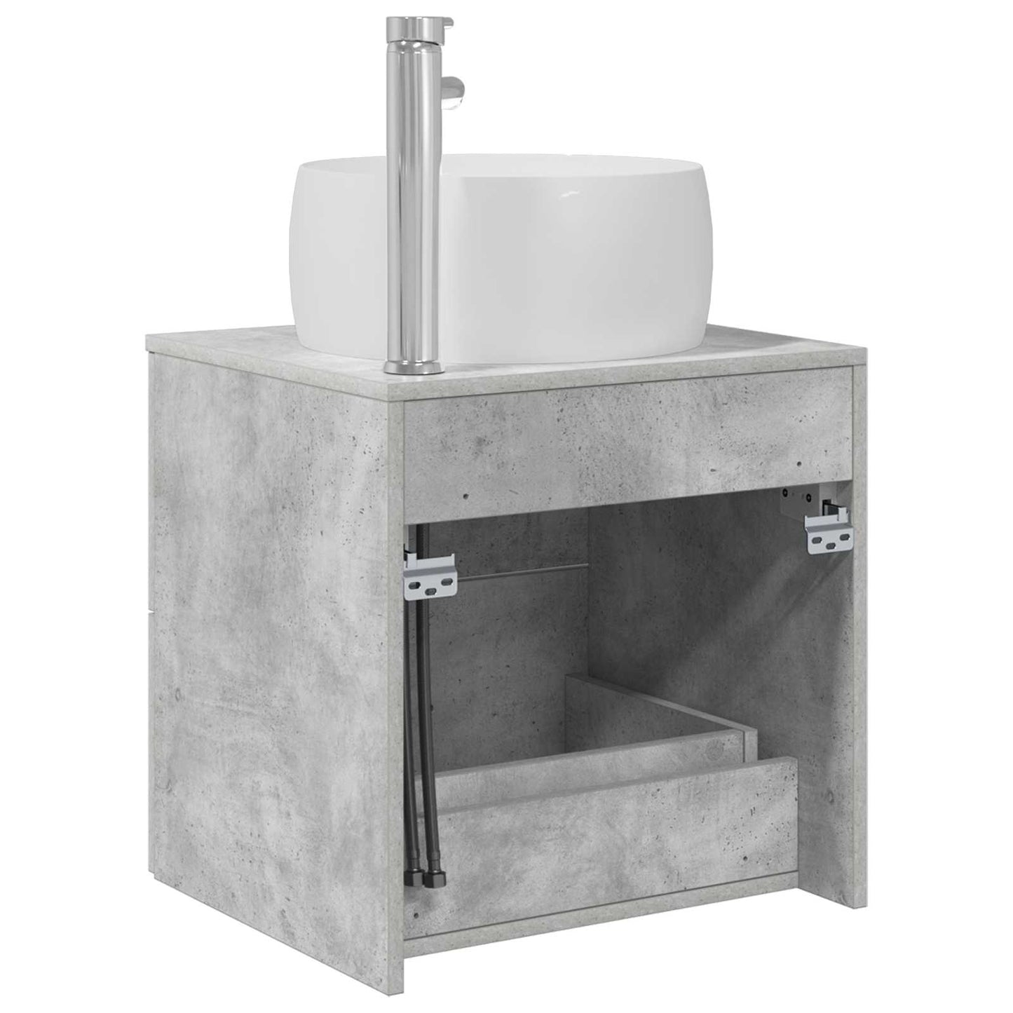 Wandgemonteerde wastafelmeubel Betongrijs 49,5 x 44,5 x 66 cm