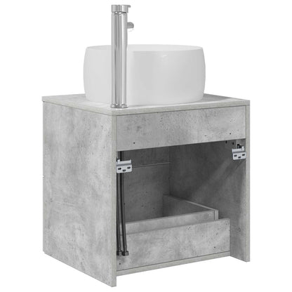 Wandgemonteerde wastafelmeubel Betongrijs 49,5 x 44,5 x 66 cm
