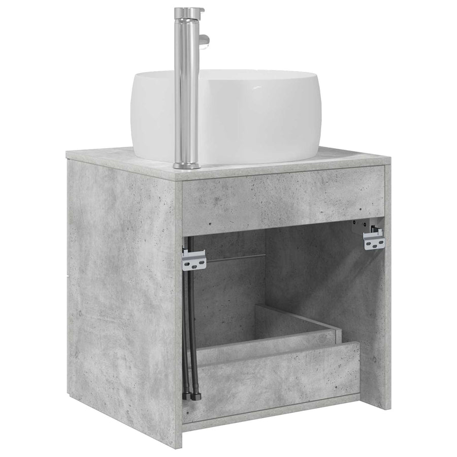 Wandgemonteerde wastafelmeubel Betongrijs 49,5 x 44,5 x 66 cm