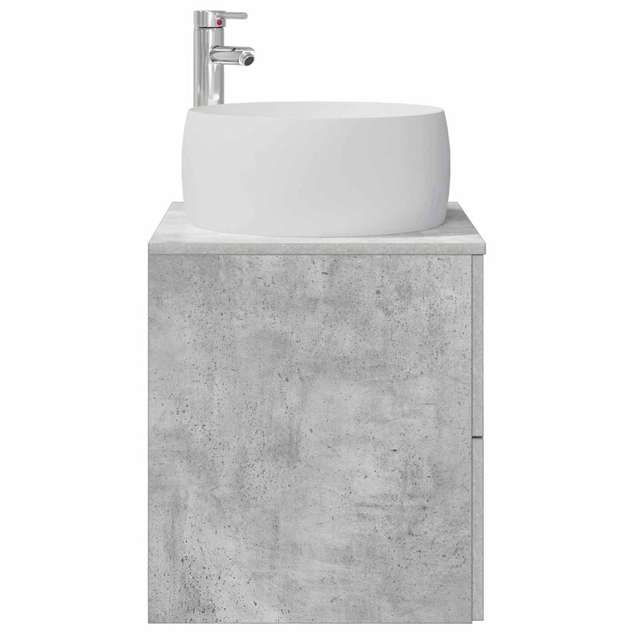 Wandgemonteerde wastafelmeubel Betongrijs 49,5 x 44,5 x 66 cm