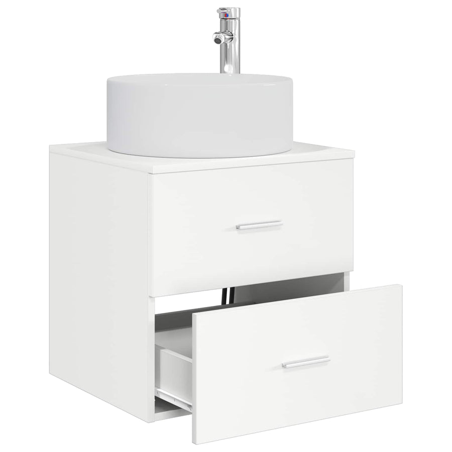 Wandgemonteerde wastafelmeubel Wit 49,5 x 44,5 x 65,5 cm