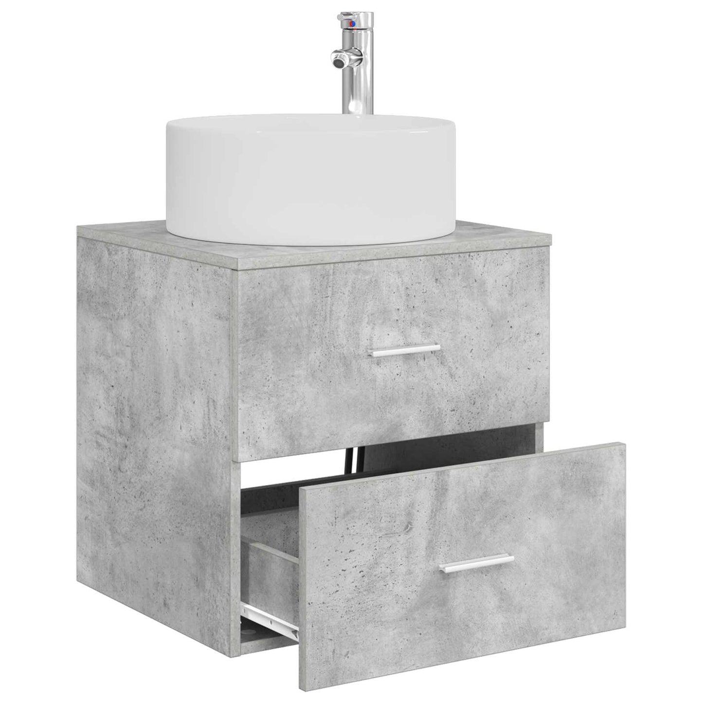 Wandgemonteerde wastafelmeubel Betongrijs 49,5 x 44,5 x 65,5 cm