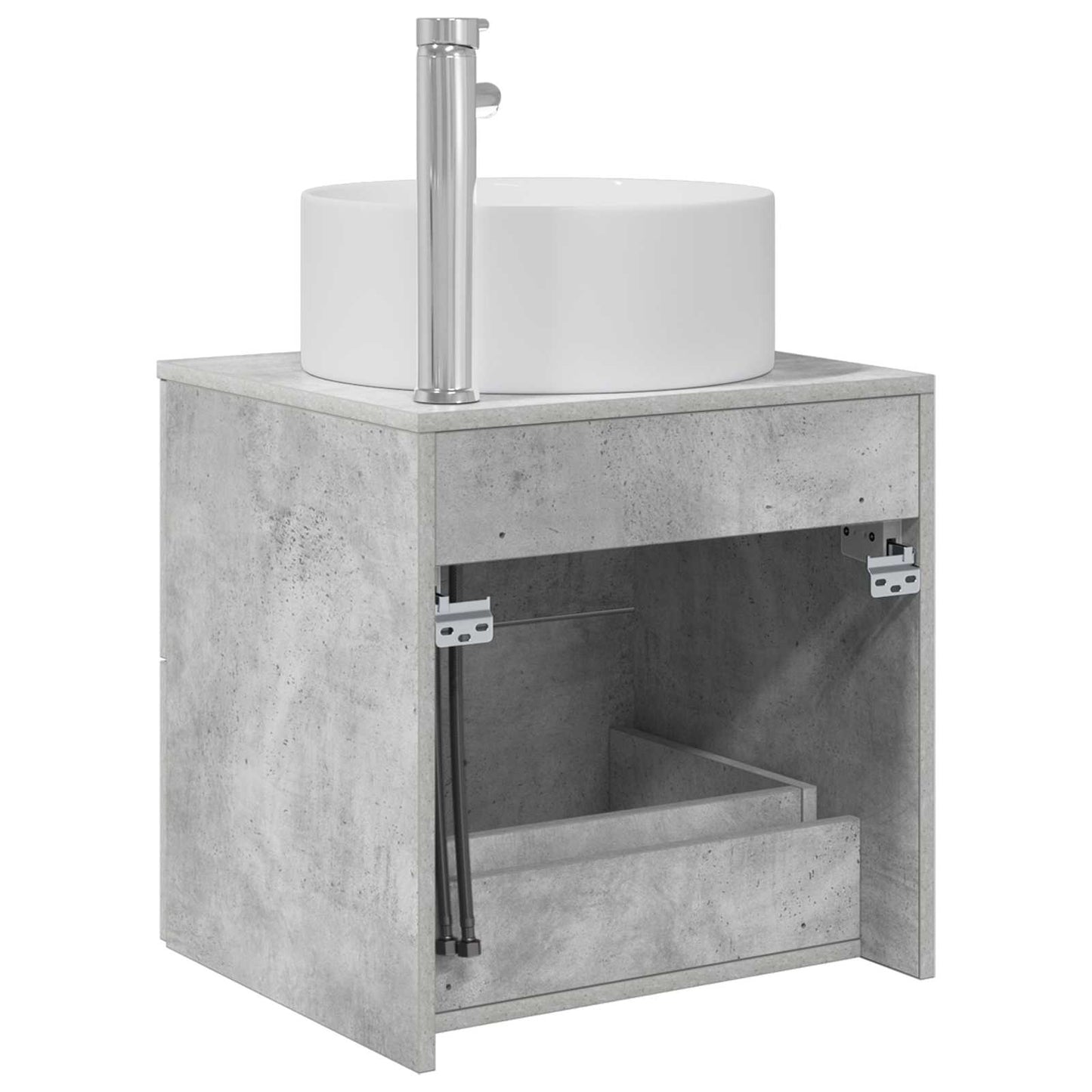 Wandgemonteerde wastafelmeubel Betongrijs 49,5 x 44,5 x 65,5 cm