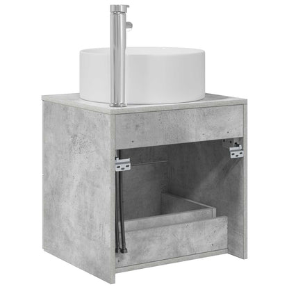 Wandgemonteerde wastafelmeubel Betongrijs 49,5 x 44,5 x 65,5 cm