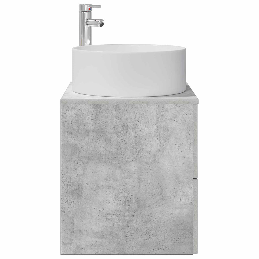 Wandgemonteerde wastafelmeubel Betongrijs 49,5 x 44,5 x 65,5 cm