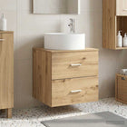 Wastafelmeubel wandmontage 49.5x44.5x65.5 cm bewerkt hout