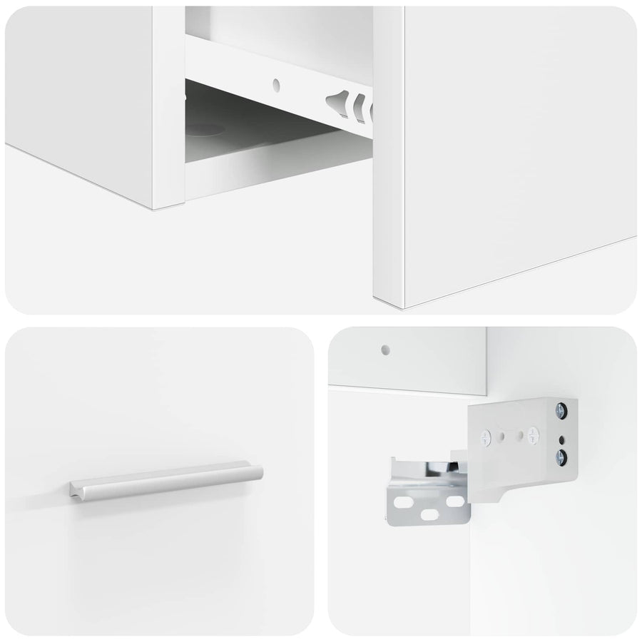 Wandgemonteerde Badkamerkast Wit 62,5 x 44,5 x 50 cm