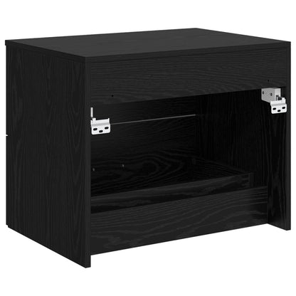 Wandgemonteerde Badkamerkast Zwart eiken 62,5 x 44,5 x 50 cm