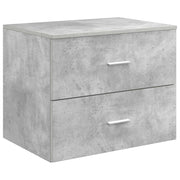 Badkamerkast 62,5x44,5x50 cm bewerkt hout betongrijs
