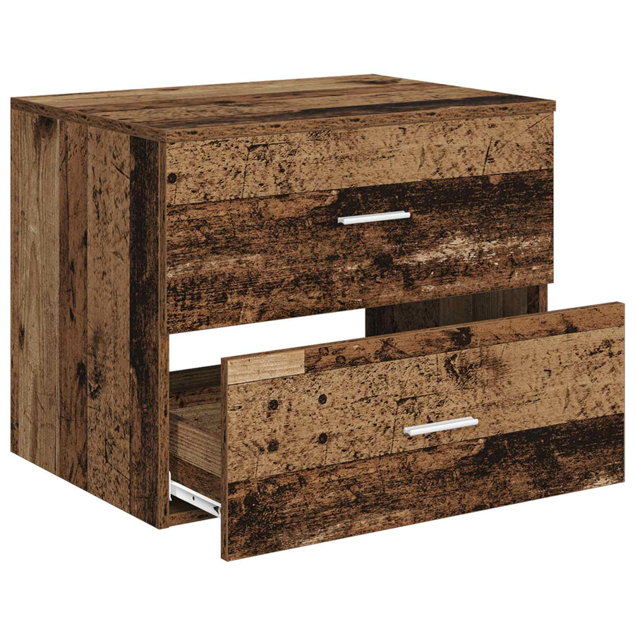 Wandgemonteerde Badkamerkast Oud hout 62,5 x 44,5 x 50 cm