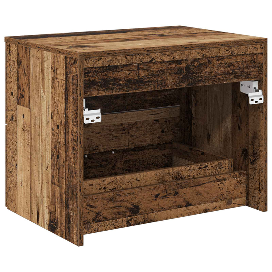Wandgemonteerde Badkamerkast Oud hout 62,5 x 44,5 x 50 cm