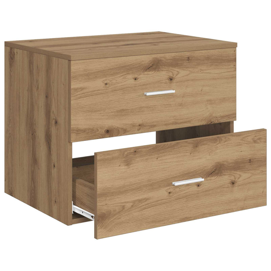 Wandgemonteerde Badkamerkast Artisanaal eiken