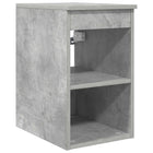 Badkamerkast 30x35x50 cm bewerkt hout betongrijs