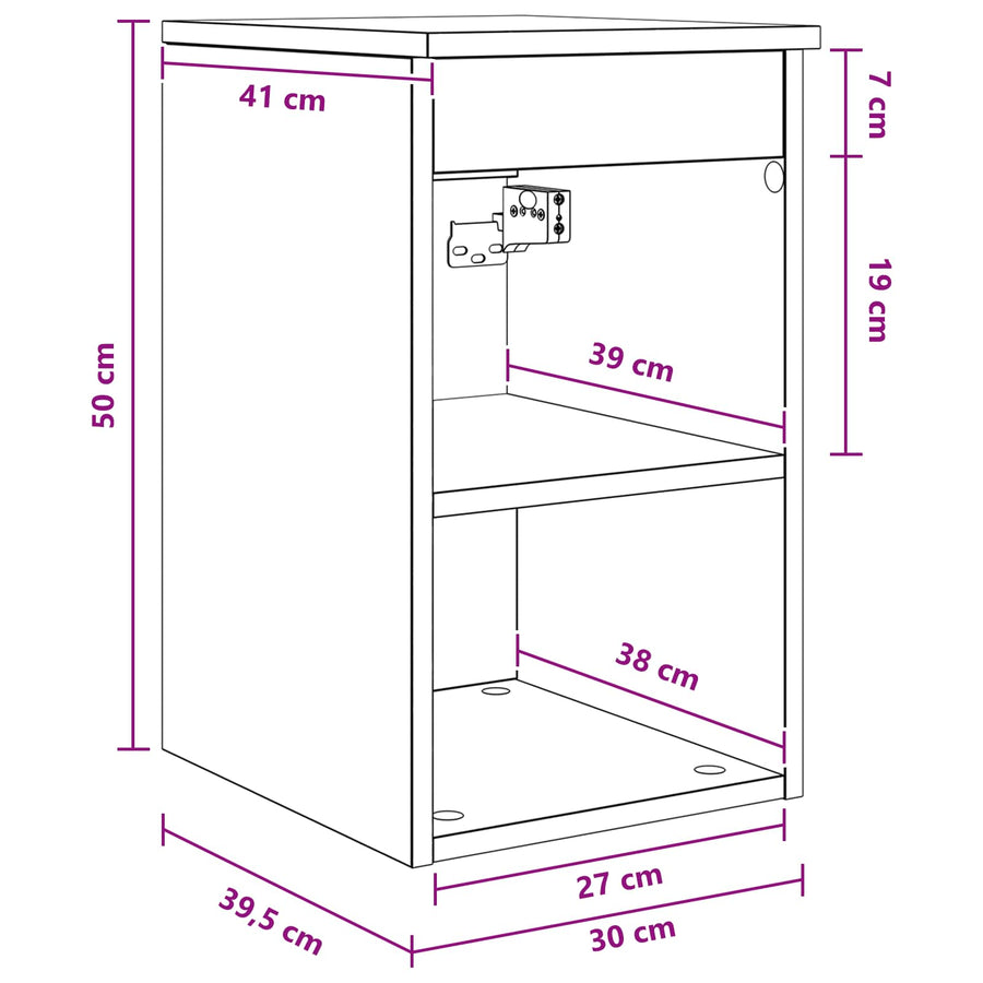 Badkamerkast Tussenin Oud hout 30 x 35 x 50 cm Bewerkt hout