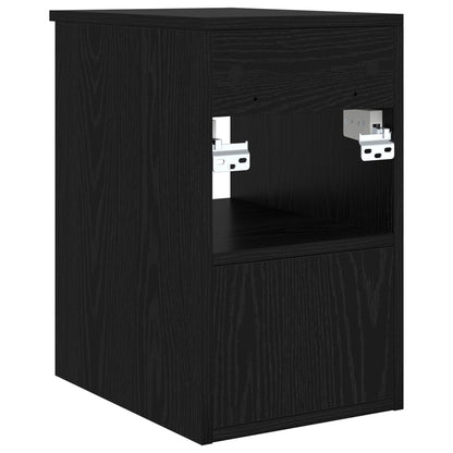 Badkamerkast Tussenin Zwart eiken 30 x 41 x 50 cm Bewerkt hout