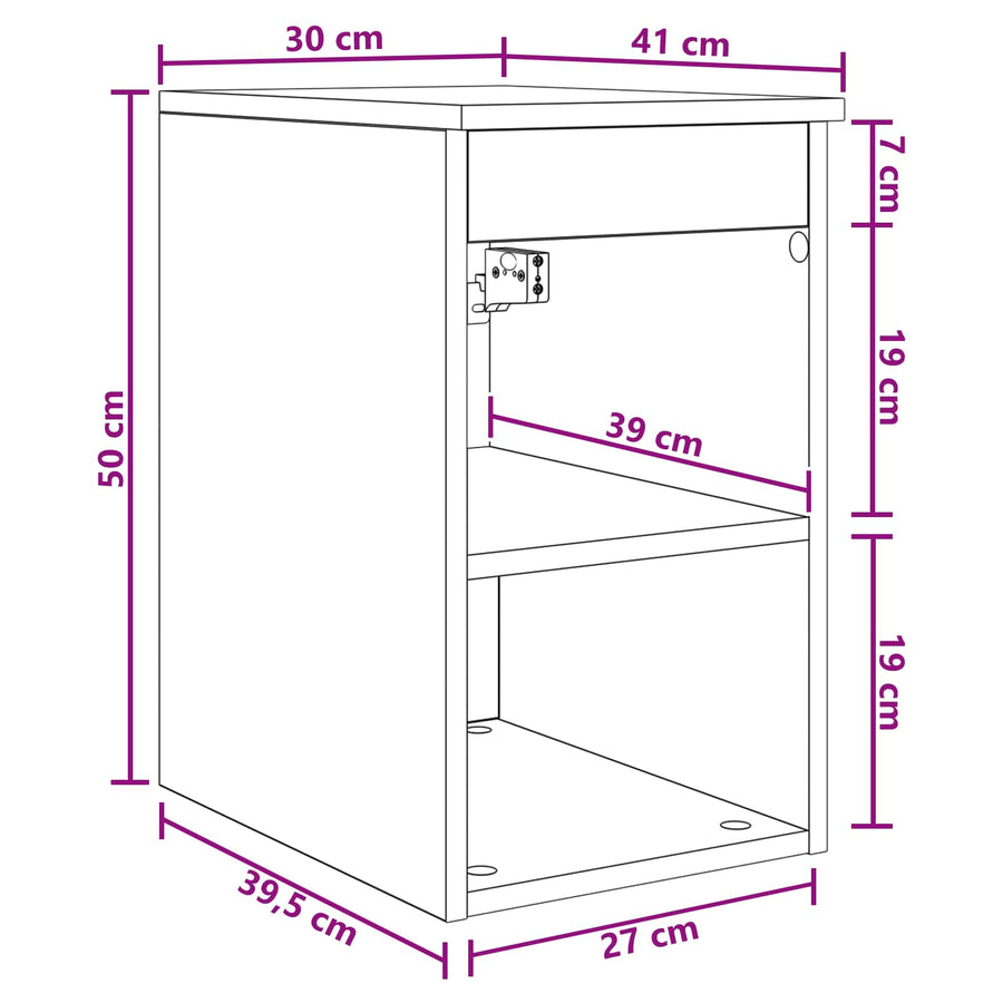 Badkamerkast Tussenin Oud hout 30 x 41 x 50 cm Bewerkt hout
