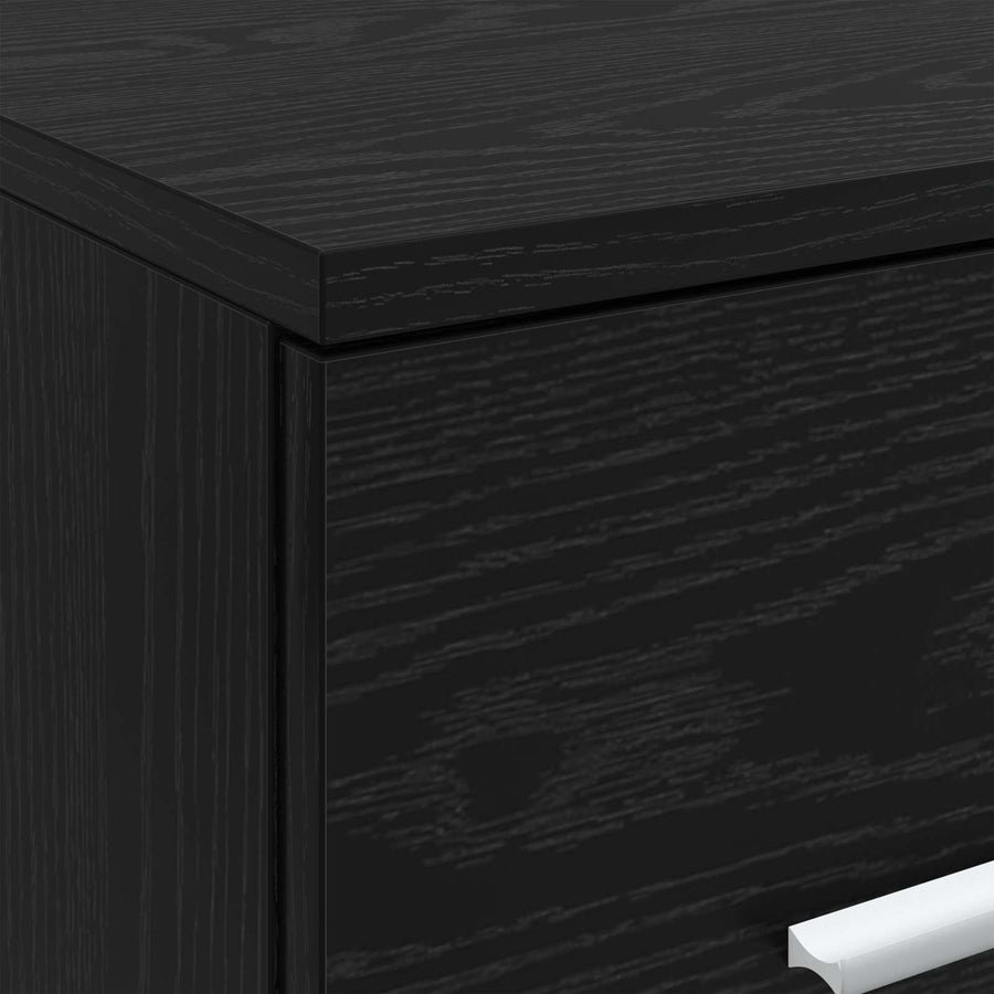 Badkamerkast Tussenin Zwart eiken 30 x 35 x 50 cm Bewerkt hout