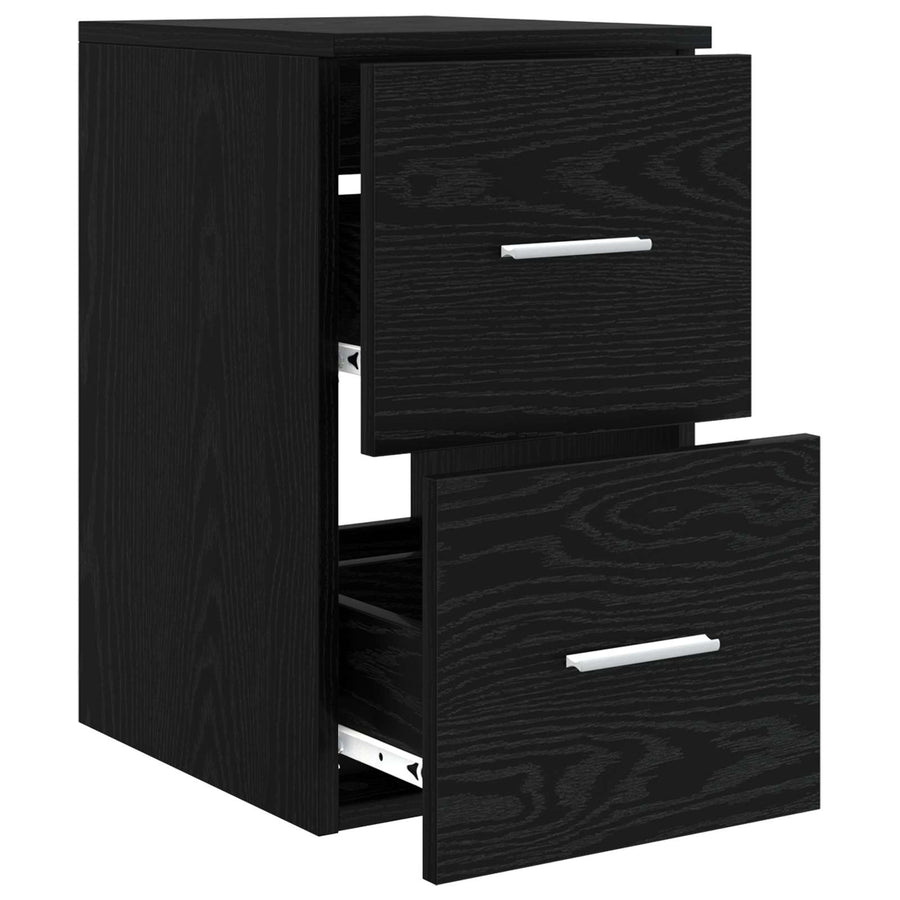Badkamerkast Tussenin Zwart eiken 30 x 35 x 50 cm Bewerkt hout
