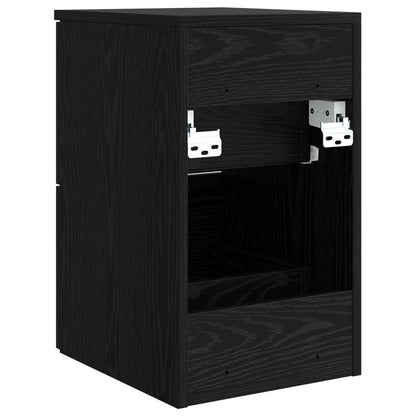 Badkamerkast Tussenin Zwart eiken 30 x 41 x 50 cm Bewerkt hout