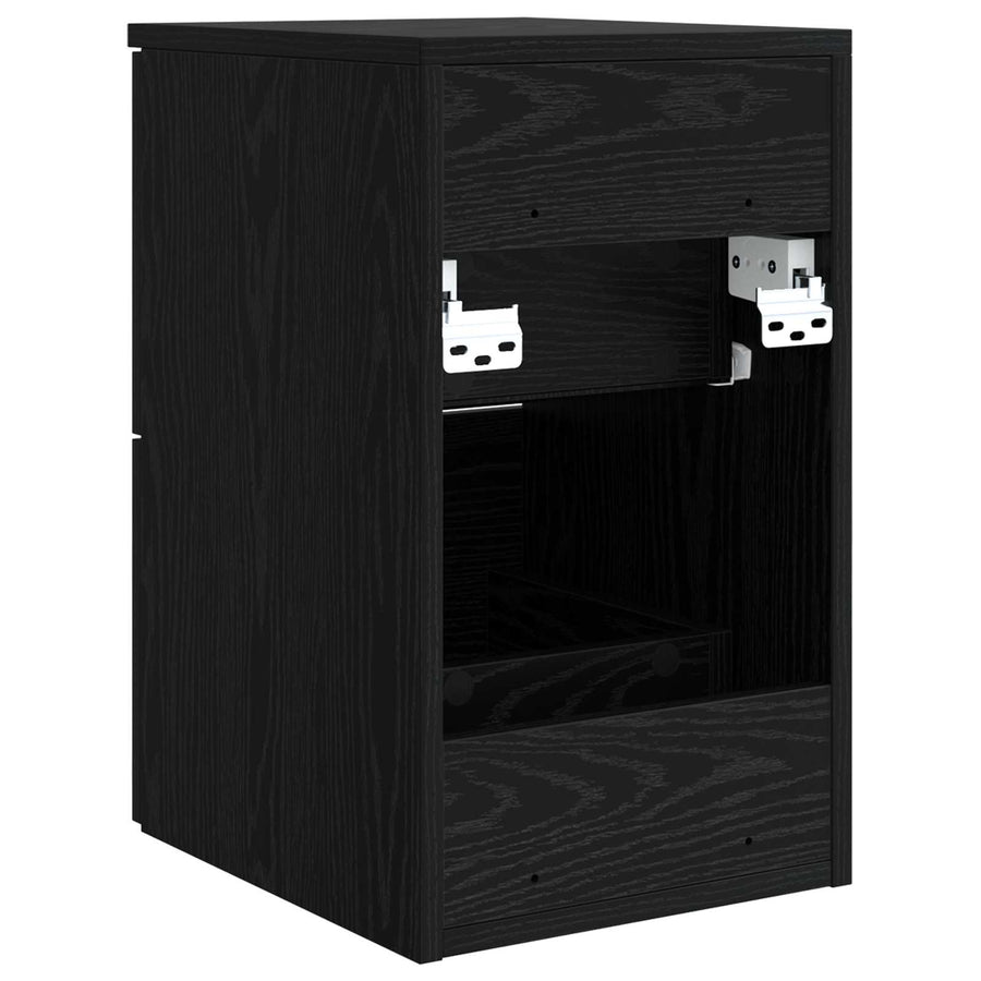 Badkamerkast Tussenin Zwart eiken 30 x 41 x 50 cm Bewerkt hout