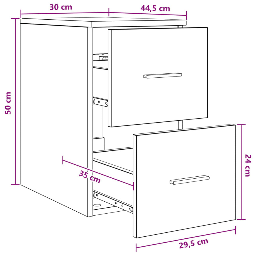 Badkamerkast Tussenin Oud hout 30 x 44,5 x 50 cm Bewerkt hout