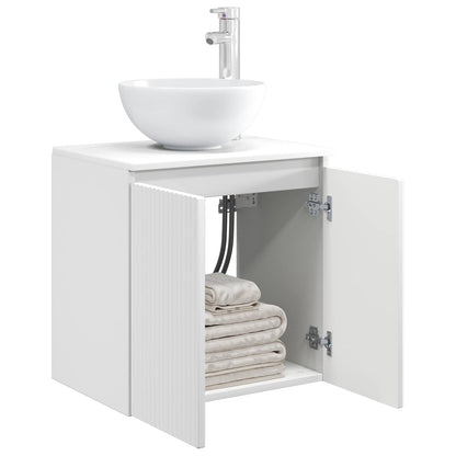 Wandgemonteerde wastafelmeubel Wit 49,5 x 35 x 63 cm