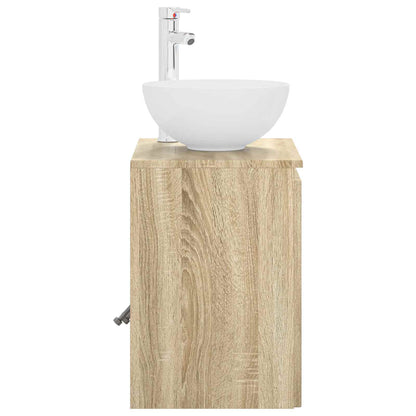 Wandgemonteerde wastafelmeubel Sonoma Eiken 49,5 x 35 x 63 cm