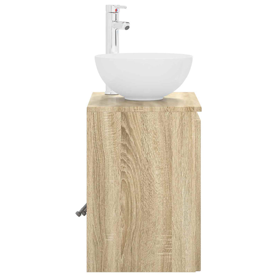 Wandgemonteerde wastafelmeubel Sonoma Eiken 49,5 x 35 x 63 cm