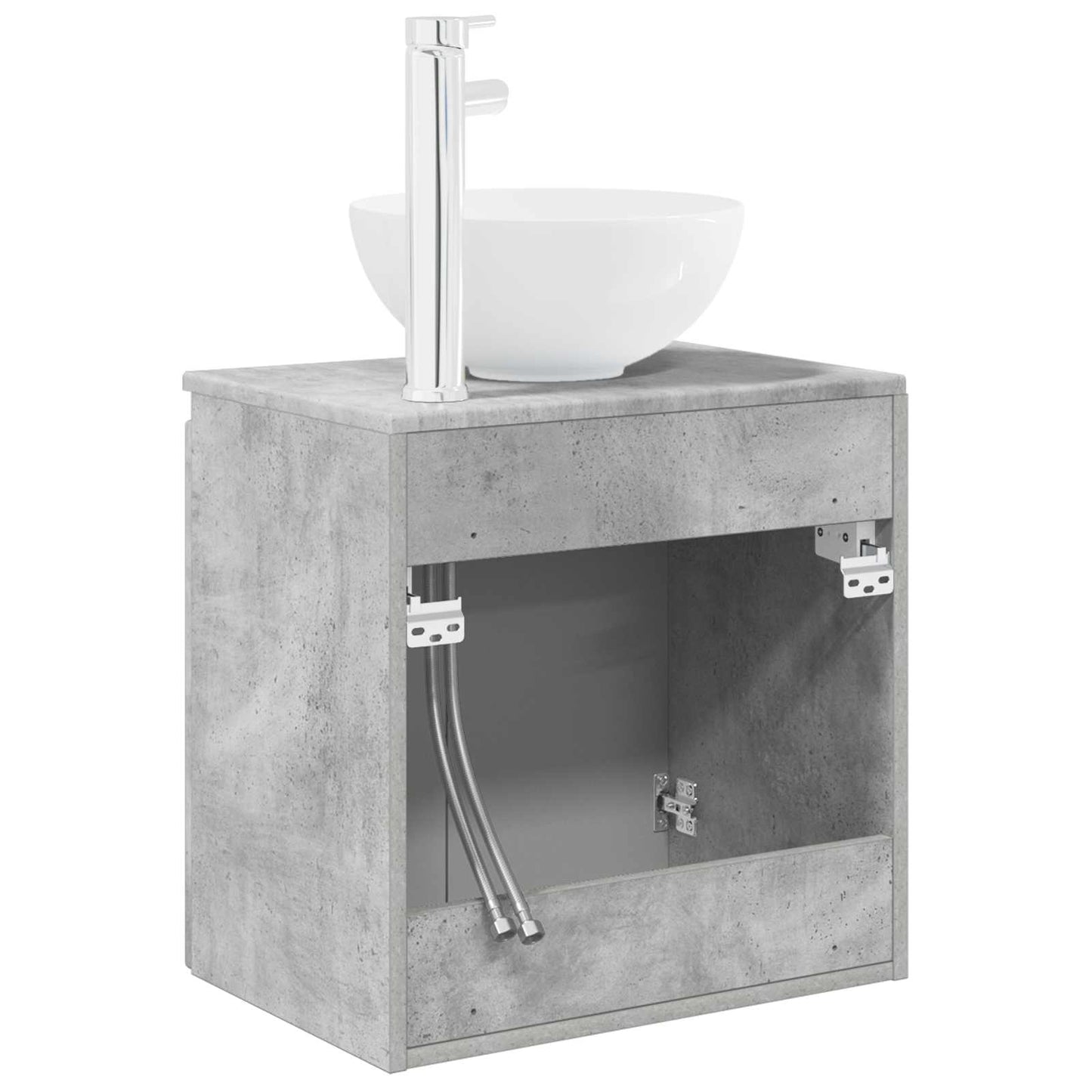 Wandgemonteerde wastafelmeubel Betongrijs 49,5 x 35 x 63 cm
