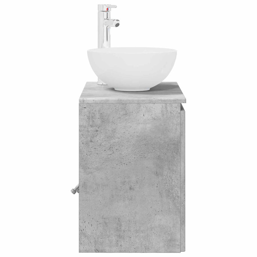 Wandgemonteerde wastafelmeubel Betongrijs 49,5 x 35 x 63 cm
