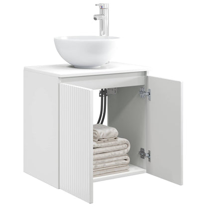 Wandgemonteerde wastafelmeubel Hoogglans Wit 49,5 x 35 x 63 cm