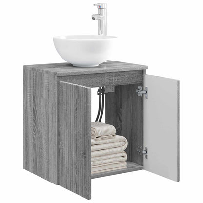 Wandgemonteerde wastafelmeubel Grijs Sonoma 49,5 x 35 x 63 cm