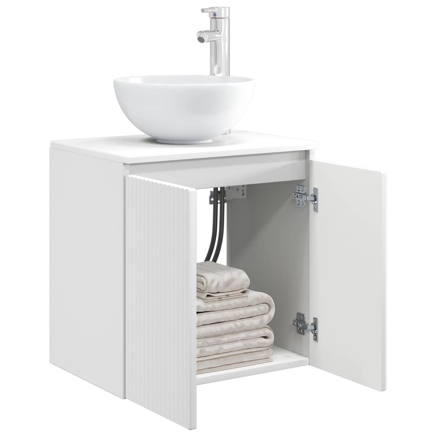 Wandgemonteerde wastafelmeubel Wit 49,5 x 41 x 64,5 cm