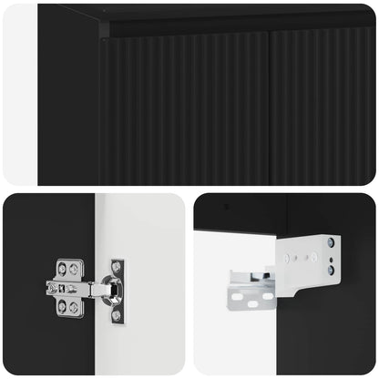 Wandgemonteerde wastafelmeubel Zwart 49,5 x 41 x 64,5 cm
