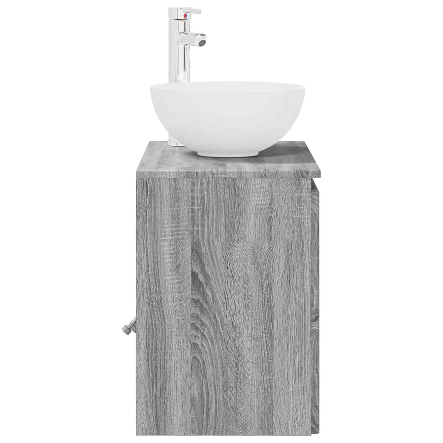 Wandgemonteerde wastafelmeubel Grijs Sonoma 49,5 x 41 x 64,5 cm