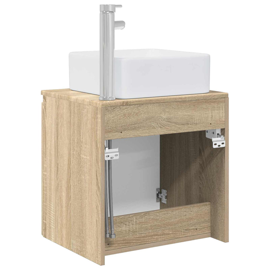Wandgemonteerde wastafelmeubel Sonoma Eiken 49,5 x 41 x 63 cm