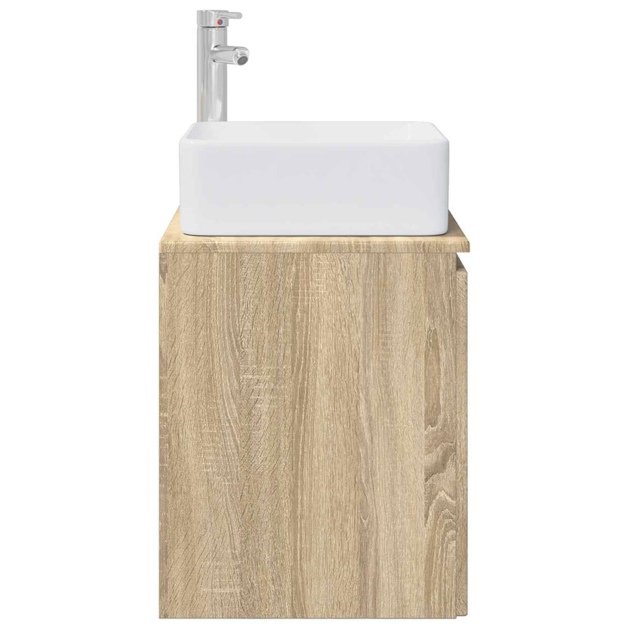 Wandgemonteerde wastafelmeubel Sonoma Eiken 49,5 x 41 x 63 cm